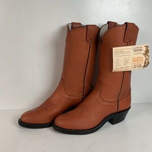 Olathe Brown Mule Cowboy Boots — USA Made — 9.5 D